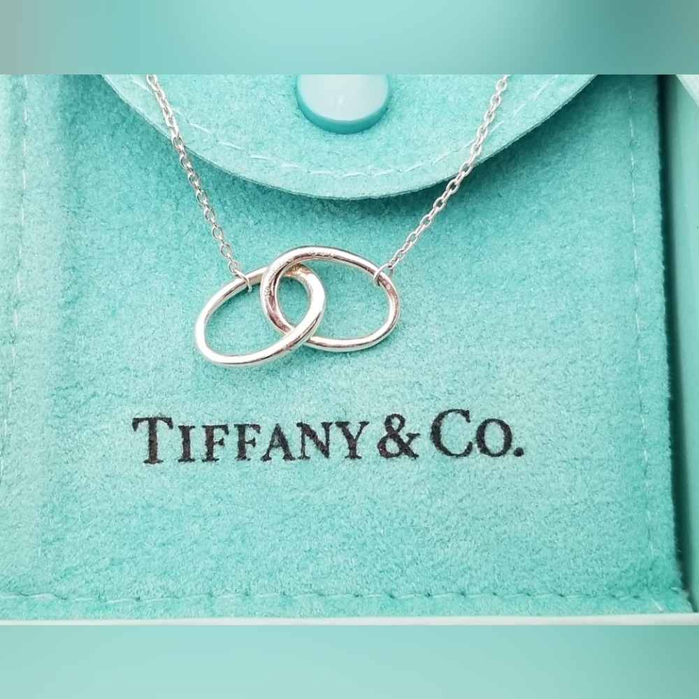 Vintage Tiffany & Co. Double Loop Pendant Necklace - Picture 2 of 6